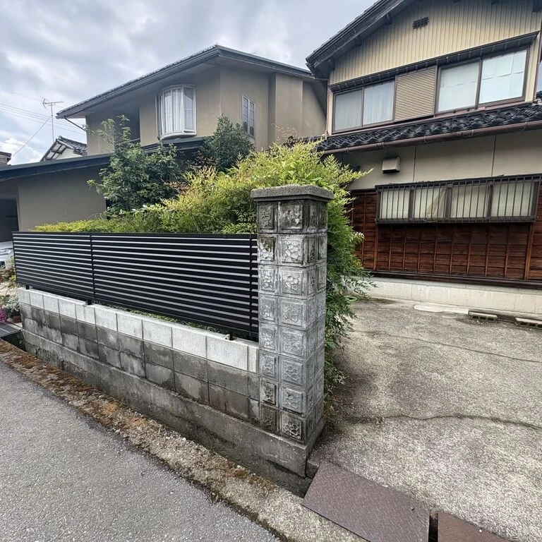蔦撤去＆フェンス設置工事